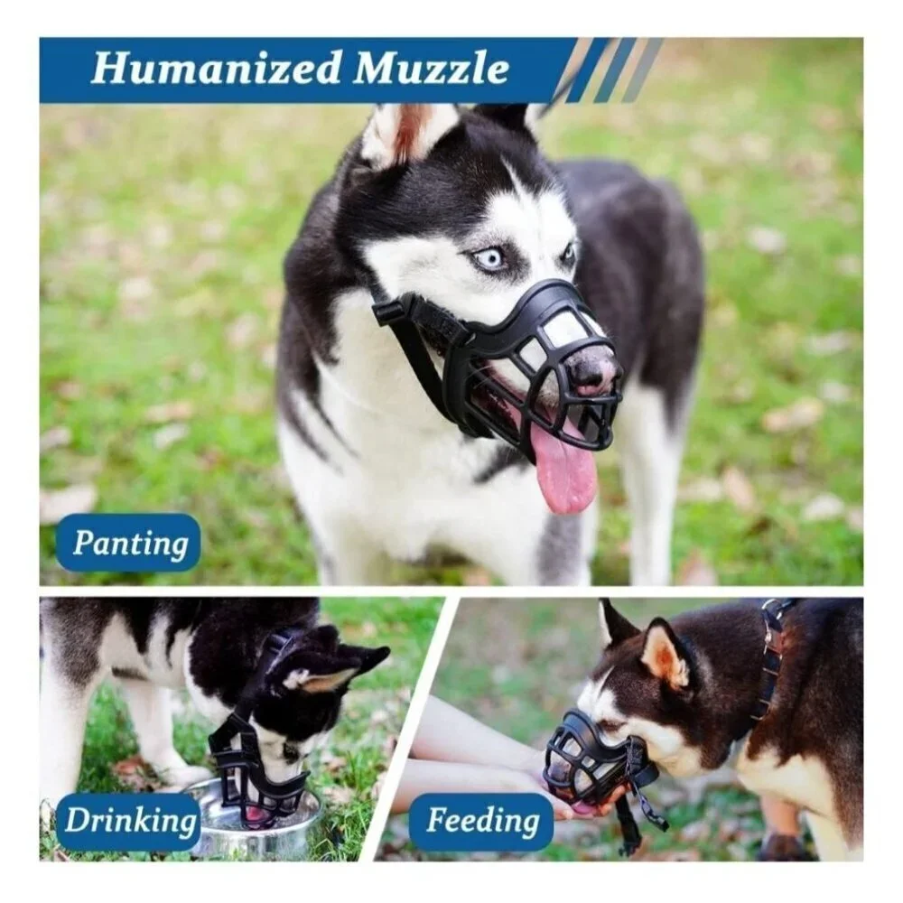 BARKLESS Dog Muzzle, Basket Muzzle for Biting, Chewing and Scavenging, Humane C1